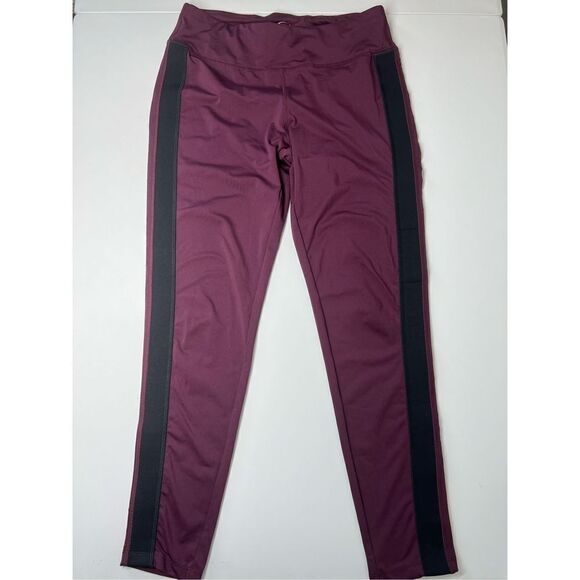 Crivit Athletic Leggings High Rise Purple Black Size M - Picture 4 of 7